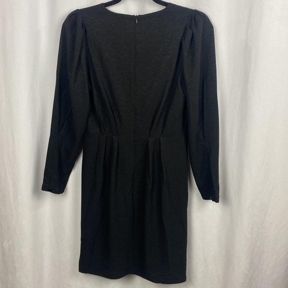 Anthropologie See U Soon Black Sparkle Elegant Long Sleeve Mini Dress - Size S - Picture 15 of 16